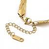 304 Stainless Steel Braided Cuban Link Chain Bracelet for Women BJEW-P286-03G-3