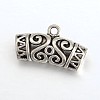 DIY Scarf Pendant Tibetan Style Alloy Tube Bails PALLOY-J504-06AS-1