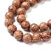 Wood Beads Strands X-WOOD-F008-03-B-5