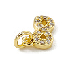 Brass Micro Pave Cubic Zirconia Charms ZIRC-F132-75G-3