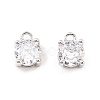 Brass Micro Pave Cubic Zirconia Pendants KK-D382-04P-02-1