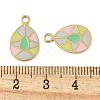 Ion Plating(IP) 304 Stainless Steel Enamel Charms STAS-U032-06G-02-3