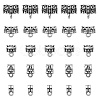 25Pcs 5 Style Tibetan Style Alloy Hanger Links TIBE-YW0001-41-1