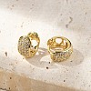 Brass Micro Pave Clear Cubic Zirconia Hoop Earrings EJEW-D311-103G-1