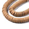 Flat Round Handmade Polymer Clay Beads CLAY-R067-10mm-37-3
