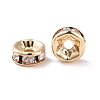 Brass Crystal Rhinestone Spacer Beads KK-G418-14G-A-3