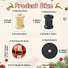 120Pcs 8 Styles Christmas Santa Claus Theme Spray Painted Schima Wood Beads WOOD-CJ0002-60-2