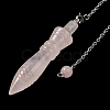 Natural Rose Quartz Pointed Dowsing Pendulums G-F758-F08-P-2