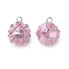 Brass Pave Pink Cubic Zirconia Charms CU-CBAD360-08P-03-1