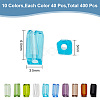 400Pcs 10 Colors Transparent Glass Beads GLAA-HY0001-26-2