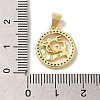 Zodiac Theme Brass Micro Pave Cubic Zirconia Pendants KK-M273-05F-G-3