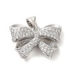 Brass Micro Pave Clear Cubic Zirconia Pendants FIND-Z041-03B-1