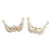 Brass Micro Pave Cubic Zirconia Chandelier Component Links X-KK-R111-040-2