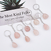 Natural Rose Quartz Keychain G-DC0001-24-3