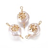 Natural Pearl Links connectors PEAR-I005-15-2