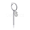 Tarnish Resistant 304 Stainless Steel Dragon with Tassel Dangle Clip-on Earrings DRAG-PW0001-80A-P-1