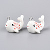 Sea Animal Theme Opaque Resin Pendants X-RESI-D071-04H-3