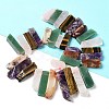 Natural Amethyst & Green Aventurine & Tiger Eye & Rose Quartz & Red Agate Beads Strands G-L551B-10-2
