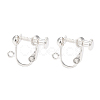 Brass Screw On Clip-on Earring Findings KK-L164-01S-1