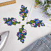 4Pcs 2 Styles Embroider Thread Iron on/Sew On Patches PATC-CY0001-06-3