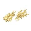 Rack Plating Brass Leaf Dangle Hoop Earring EJEW-E270-06G-2