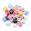 Plating Opaque Acrylic Beads OACR-D042-03-1