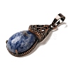 Natural Blue Spot Jasper Pendants G-H065-01R-15-2