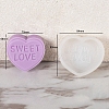 DIY Silicone Heart with Word Soap Molds PW-WG13454-12-1