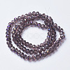 Electroplate Transparent Glass Beads Strands EGLA-A034-T4mm-F09-2