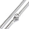 Non-Tarnish 304 Stainless Steel Box Chain Necklaces NJEW-O110-05C-P-2