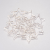 Rack Plating Alloy Star Open Back Bezel Pendants PALLOY-S047-40B-FF-1