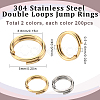 400Pcs 2 Colors 304 Stainless Steel Split Rings STAS-SC0005-99-2