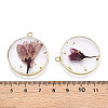 Transparent Clear Epoxy Resin Pendants RESI-L036-12G-03-4