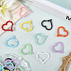 20Pcs 10 Colors Baking Paint Alloy Key Snap Hook Clasps for Keychains FIND-SC0017-48-3