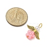 Opaque Acrylic & Tibetan Alloy Style Pendants PALLOY-JF04400-2