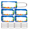 Rectangle Marine Life Theme PVC Hangtag Ornaments HJEW-WR0001-13-1