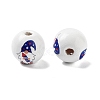 Independence Day Theme Wood European Beads WOOD-M011-07A-2