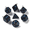 7 Styles Opaque Resin Polyhedral Dice Pendants Set RESI-A029-01A-1