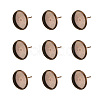 Brass Ear Studs Settings X-IFIN-Q005-AB-2