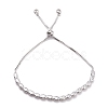Cubic Zirconia Oval Tennis Bracelet for Men Women Gift BJEW-F417-05P-RS-1