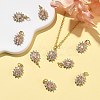 SHEGRACE Brass Micro Pave Cubic Zirconia Pendants XGRQ2O533-446A-G-5