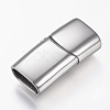Tarnish Resistant 304 Stainless Steel Magnetic Clasps with Glue-in Ends STAS-G157-14P-14x8mm-1