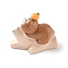 Resin Otter Sitting in Stump Figurines Ornament DJEW-E015-02D-3