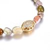 Natural Mixed Stone Beaded Stretch Bracelets Set SJEW-H584-17-3