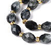 Natural Eagle Eye Stone Beads Strands G-N342-35-8x6-03-4
