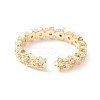 Clear Cubic Zirconia Star Cuff Ring X-KK-D067-34G-RS-3