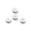 Brass Micro Pave Cubic Zirconia Beads KK-R216-14S-1