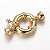 Brass Spring Ring Clasps X-KK-O091-01G-NR-1