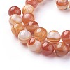 Natural Red Agate Beads Strands G-F619-38-10mm-2