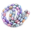 Opaque Baking Painted Crackle Glass Beads Strands X-EGLA-S174-21I-2